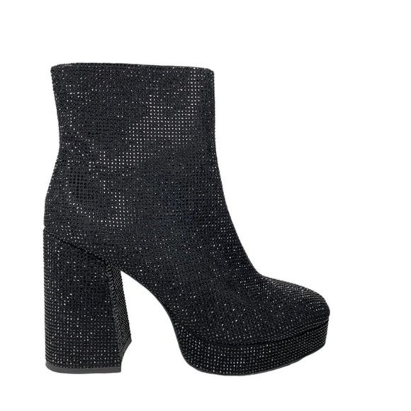 Wild Pair Coraa Platform Booties Black Blg Size 9M - Picture 1 of 11